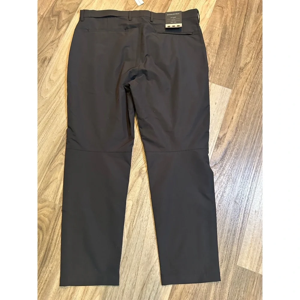 Banana Republic Mens City Pant Slim Fit Tapered Black 38x30 536775-01-1 NWT